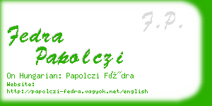 fedra papolczi business card